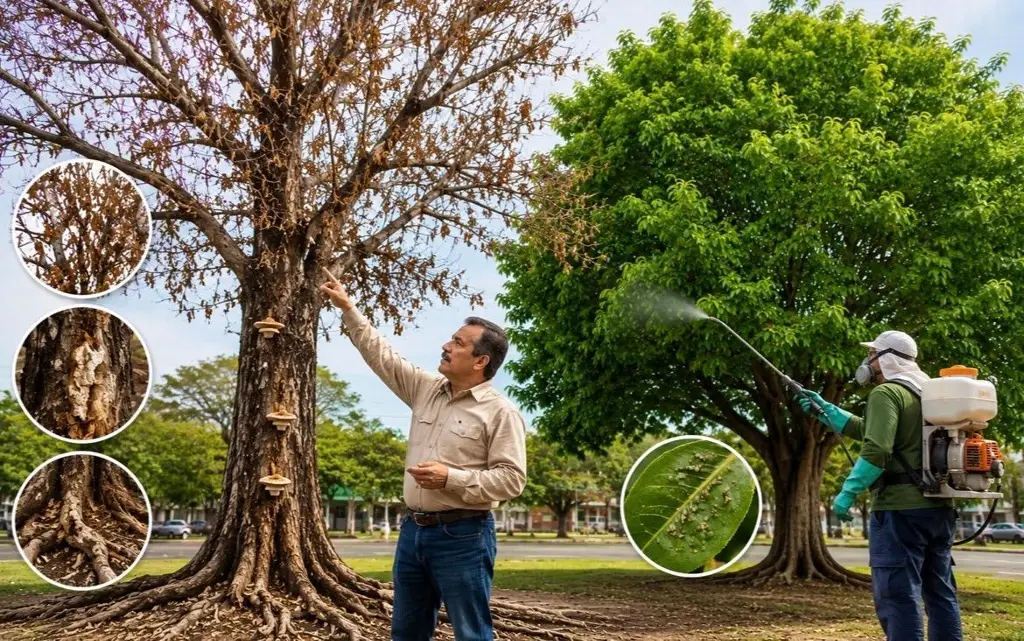 Imagen ¿Se puede controlar el hongo o plagas en los árboles? Esto dice agrónomo