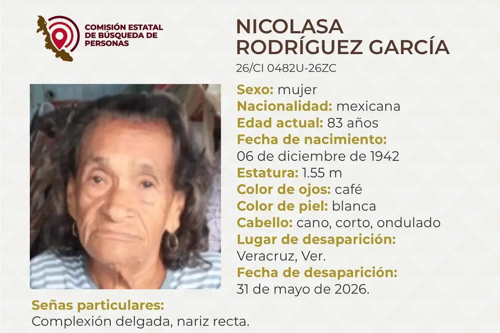 Imagen Mujer de 83 años desaparece en el puerto de Veracruz 