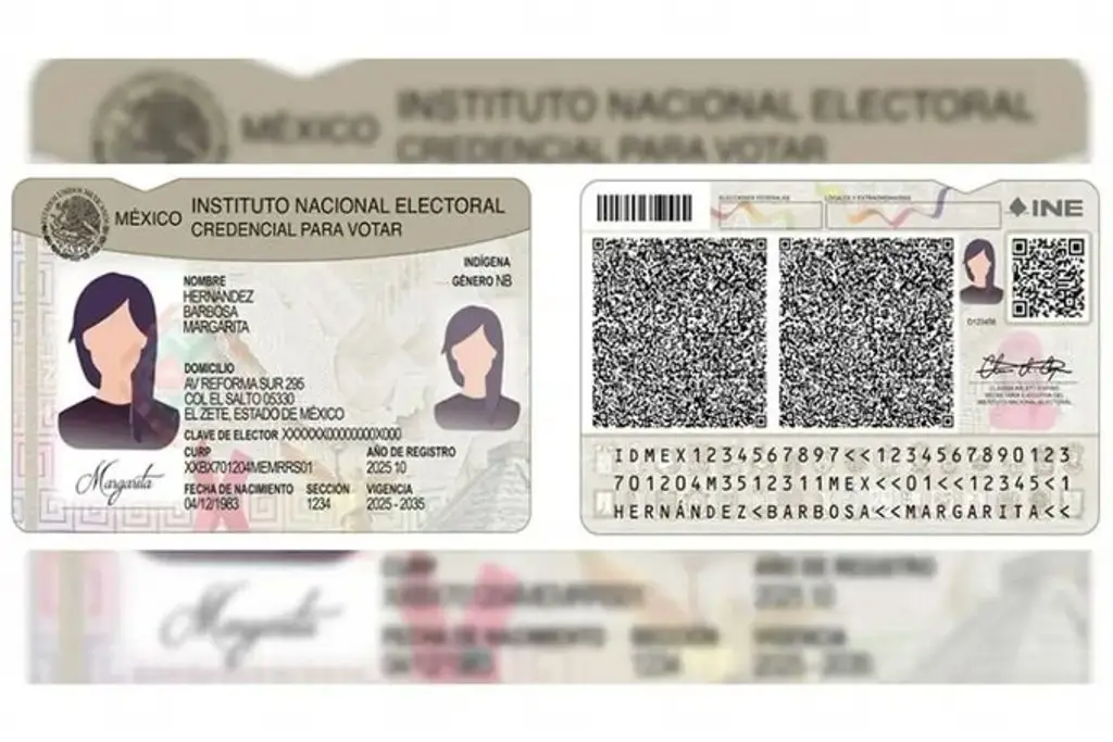 Imagen Así será la nueva credencial para votar del INE