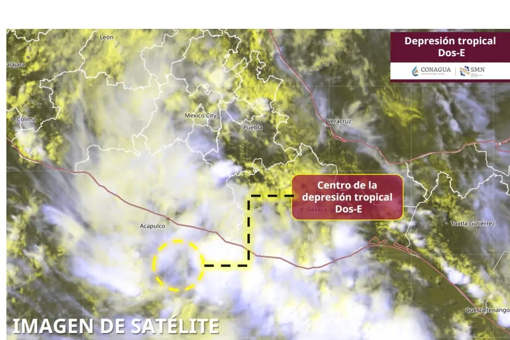 Imagen Dos-E ya es depresión tropical, ¿podría subir a tormenta antes de impactar en México?