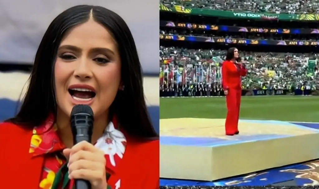 Imagen La veracruzana Salma Hayek da la bienvenida en inauguración del Mundial 2026