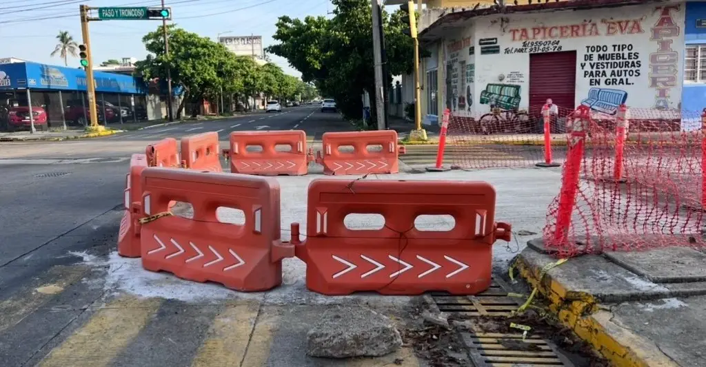 Imagen Cierre parcial a la vialidad en estas calles de Veracruz 