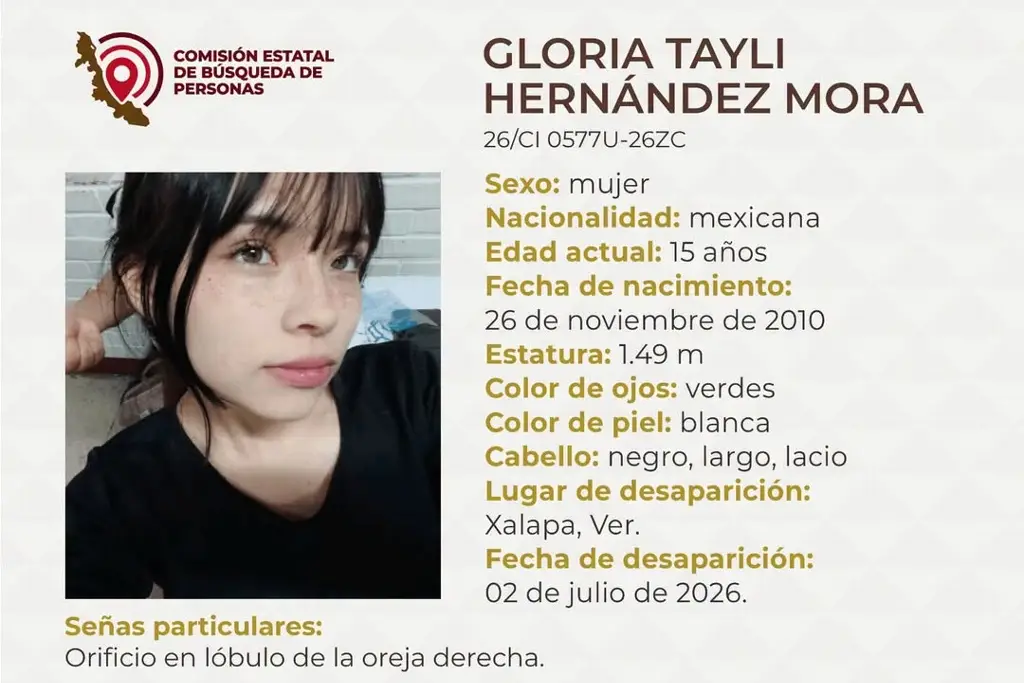 Imagen Aparece con vida en Xalapa estudiante desaparecida del CBTis 13