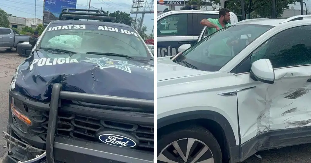 Imagen Patrulla de la Policía Estatal choca contra camioneta en la carretera federal Veracruz–Xalapa