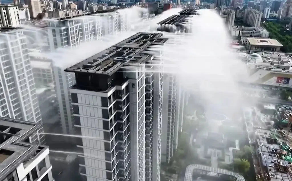Imagen Con alta tecnología desde las alturas, así combate China el intenso calor (VIDEO)