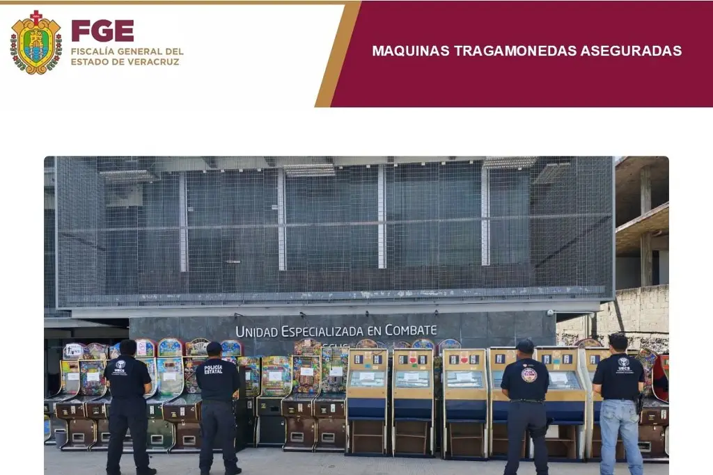 Imagen Golpe a la extorsión en Veracruz: aseguran 65 tragamonedas de grupo criminal