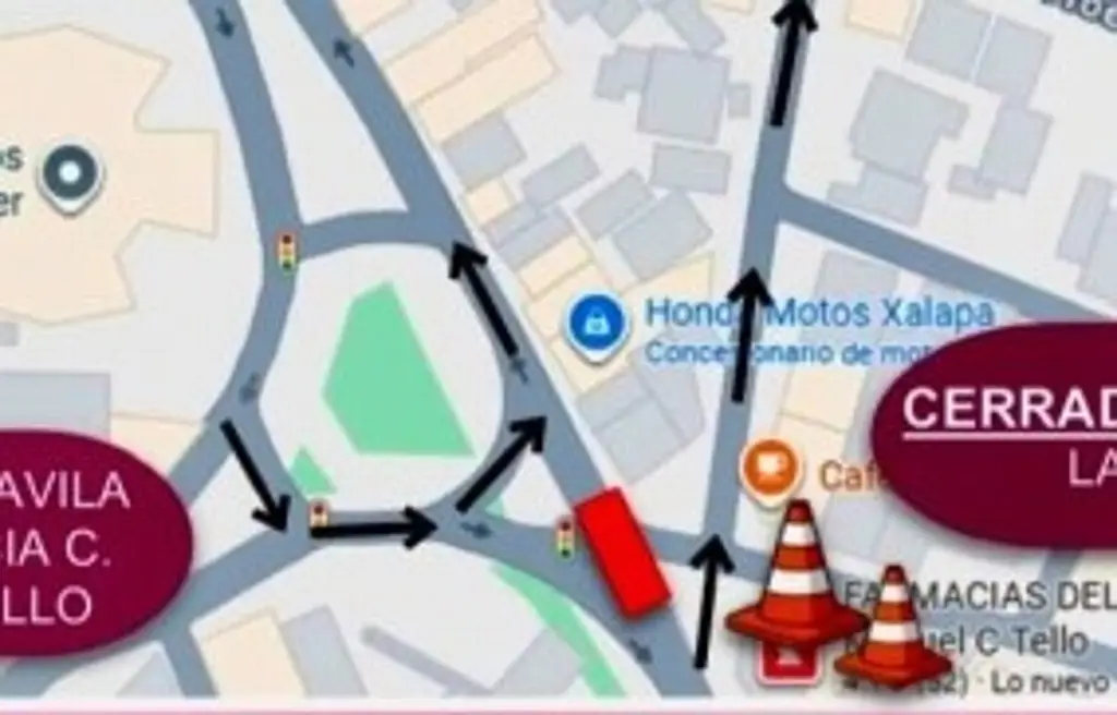 Imagen Habrá cierres viales más de una semana en distintos puntos de Xalapa, Veracruz; checa razón