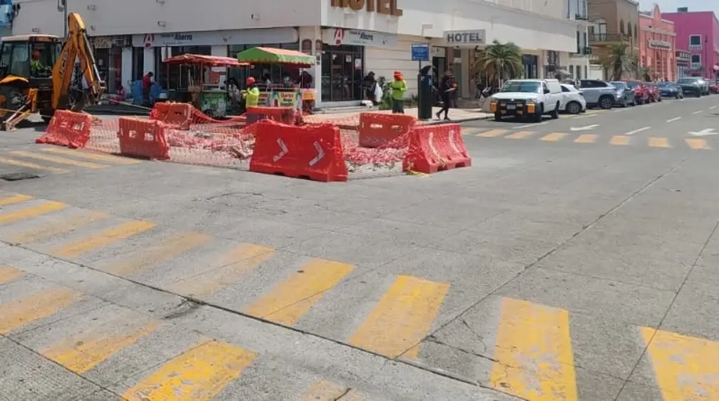 Imagen Cierre vial en el centro de Veracruz