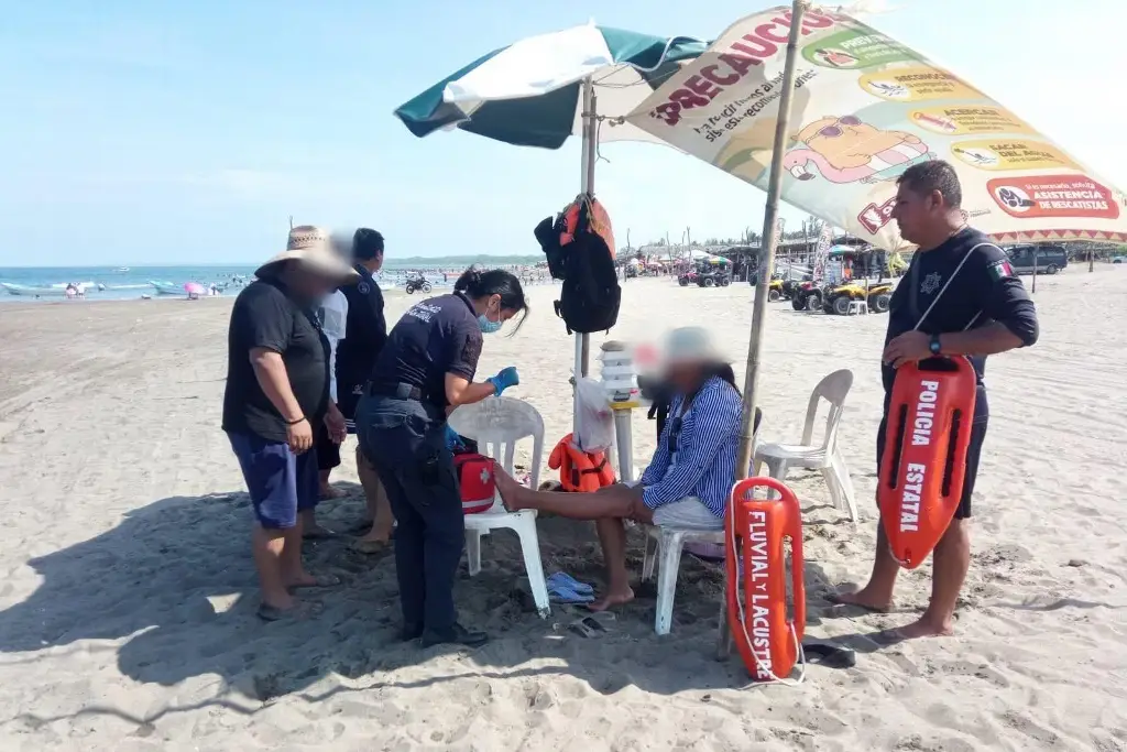 Imagen Atienden a persona por picadura en playa de Veracruz, ¿Qué ocurrió? 
