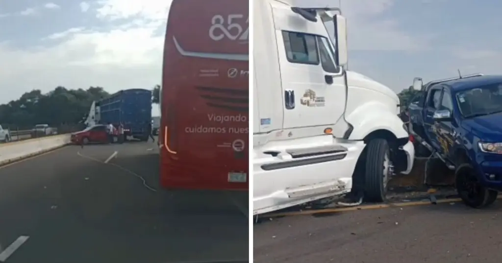 Imagen Aparatoso accidente provoca afectaciones en la autopista Córdoba-Veracruz; checa a qué altura