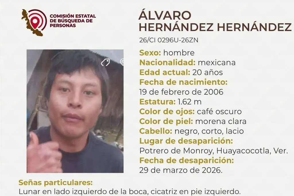 Imagen Joven de 20 años desaparece al norte de Veracruz 