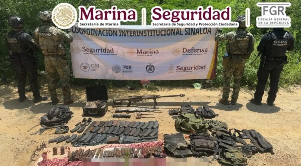 Imagen Con Operación Sable, aseguran armas, droga y destruyen esto en Sinaloa