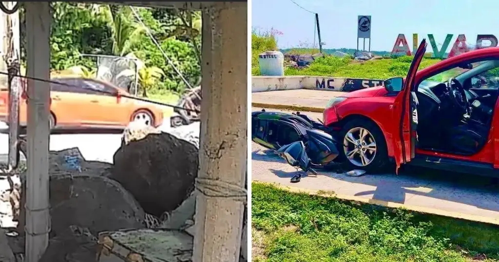 Imagen Graban momento en que auto arrolló a dos motociclistas en Alvarado (VIDEO)