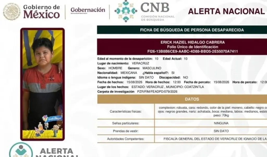 Imagen Buscan a dos hermanos de 10 años desaparecidos en Veracruz