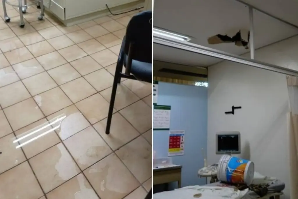 Imagen Plafón se desprende en CAE de Xalapa durante consulta