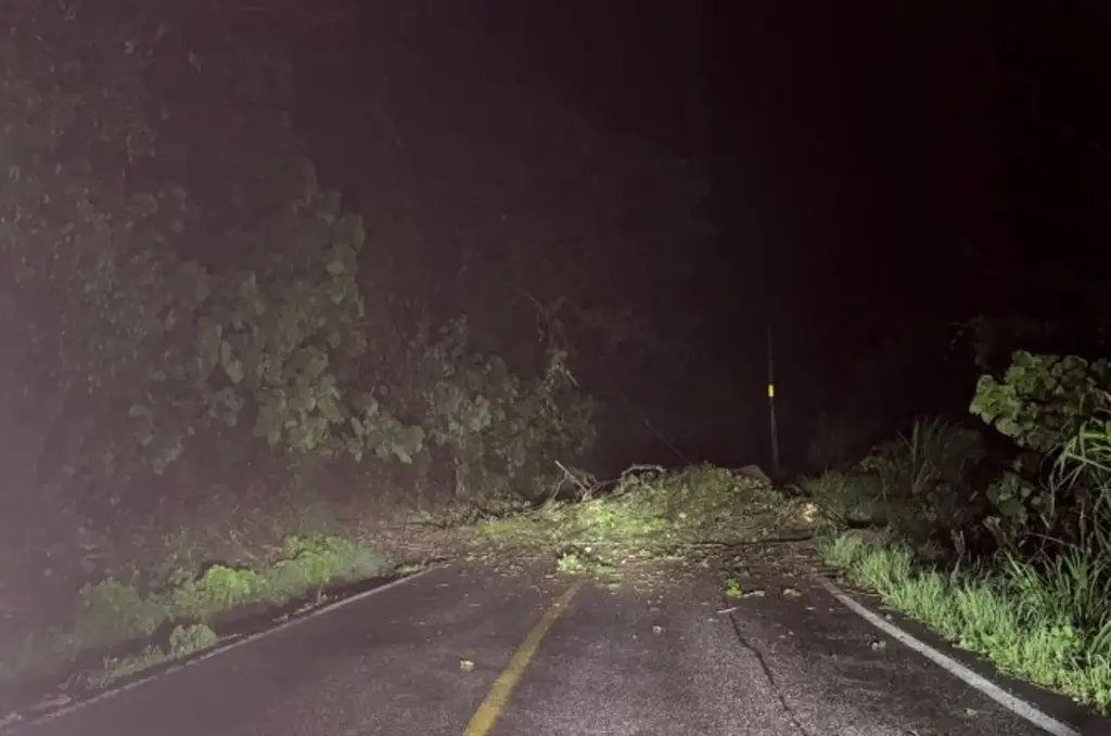 Imagen Cierre total en carretera de la Barranca Matlacobatl en Teocelo por lluvias