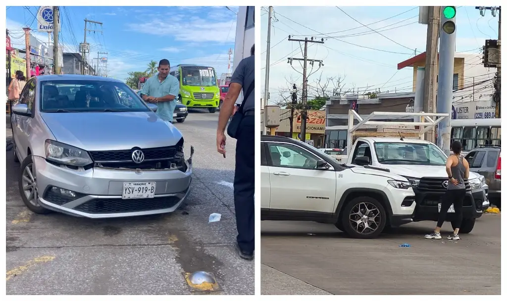 Imagen Dos choques en Díaz Mirón provocan tráfico hacia la zona sur de Veracruz