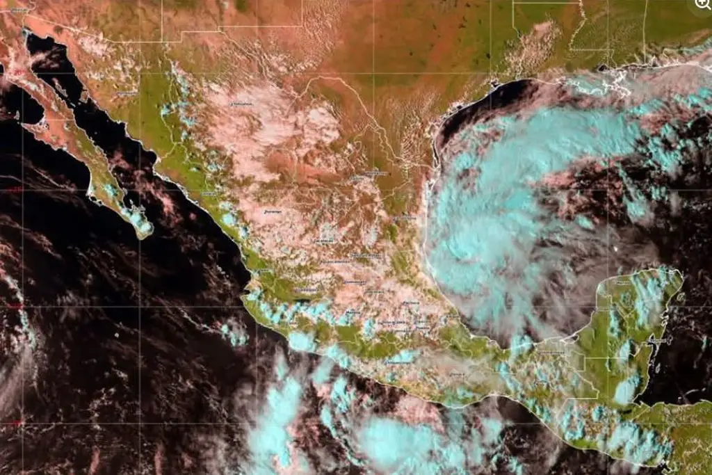 Imagen ¿Depresión tropical 9 llegará a Veracruz? Dan a conocer su trayectoria en el Golfo de México
