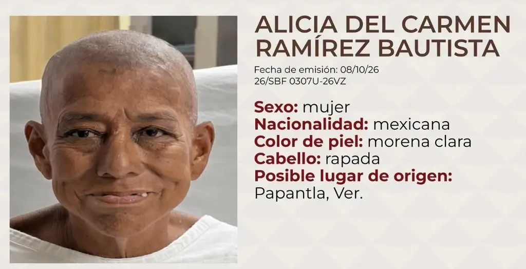 Imagen Alicia del Carmen fue localizada en Xalapa; buscan a sus familiares en Veracruz