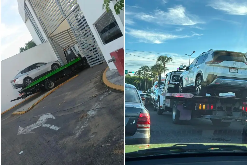 Imagen ¡Se negó a bajar! Grúa se lleva camioneta con conductora a bordo en Veracruz