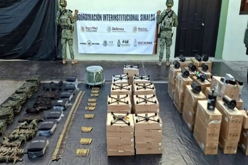 Imagen Decomisan 48 drones y explosivos en Sinaloa; Sedena admite preocupación por uso criminal