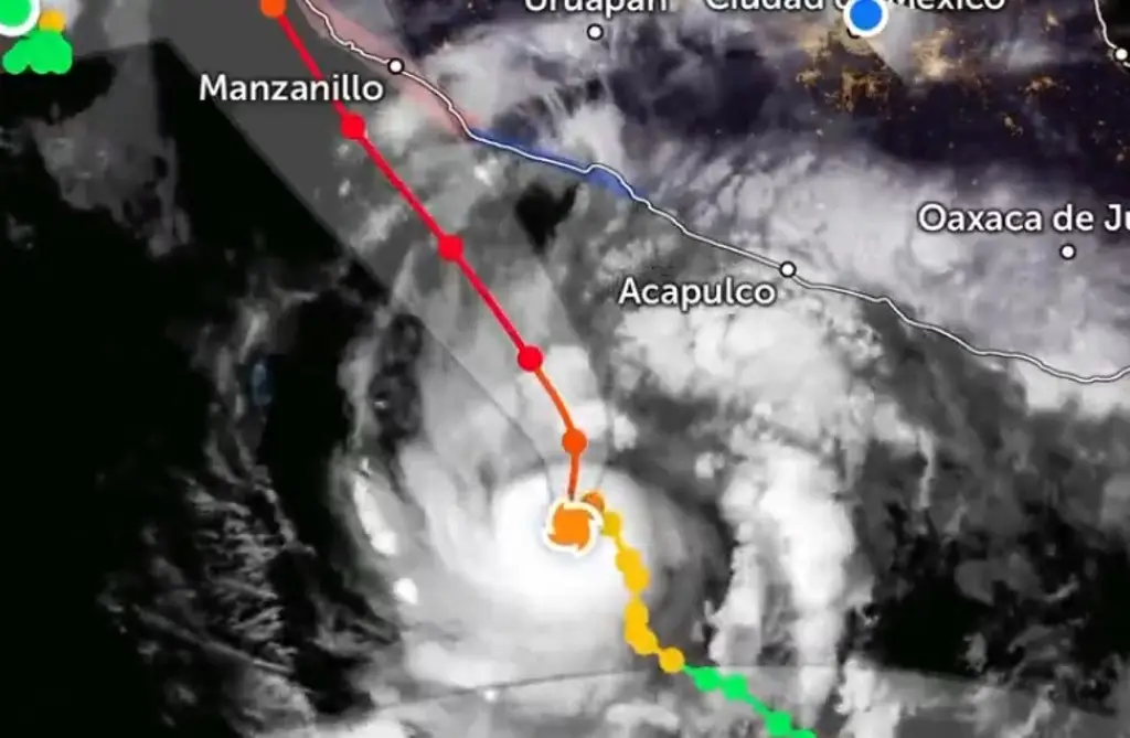 Imagen Prevén que huracán Trudy llegará con categoría 4 cerca de Colima y Jalisco