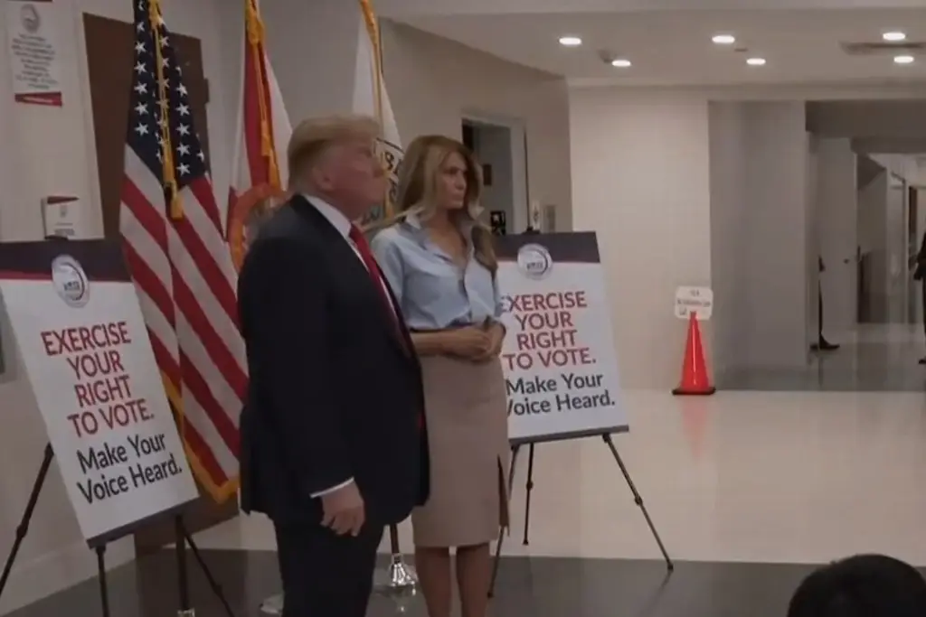 Imagen Trump y la primera dama votan de manera anticipada en Palm Beach para las elecciones