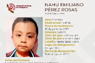 Imagen Desaparece niño de 4 años en Xalapa, Veracruz 
