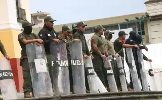 Imagen Despliegan policías antimotines previo a la marcha a favor del aborto en Xalapa