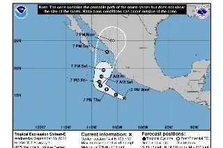 Imagen Se forma la depresión tropical ‘Dieciséis E’ cerca de costas de Colima y Michoacán