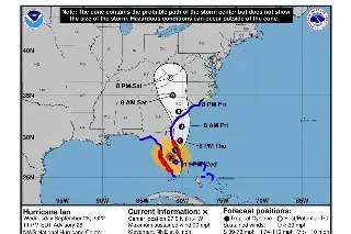 Imagen ‘Ian’ se degrada a huracán de categoría 2 en Florida