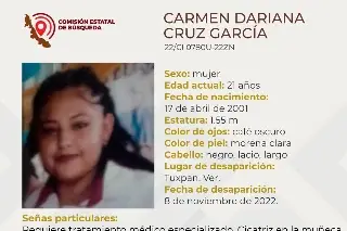 Imagen Desaparece joven mujer al norte de Veracruz 