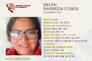Imagen Ella es Belén y desapareció en Boca del Río; aquí sus características 
