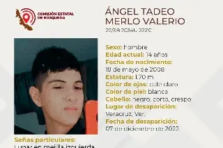 Imagen Él es Ángel, tiene 14 años y desapareció en el puerto de Veracruz 
