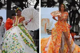 Imagen Miss Earth Veracruz invita a semifinal en vestidos reciclados, en el Zócalo