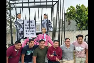 Imagen Con muñecos, marcha por la justicia llega a la conurbación Veracruz-Boca del Río