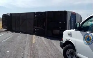 Imagen Sufre accidente autobús con veracruzanos en carretera Zacatecas-Torreón
