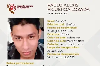 Imagen Piden ayuda para localizar a joven desaparecido en Xalapa 
