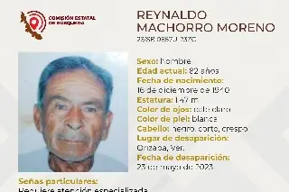 Imagen Desaparece hombre de 82 años de edad en Orizaba, Veracruz 