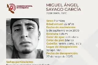 Imagen Desaparece joven en Xalapa; mide casi 1.90 metros 