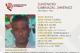 Imagen Piden ayuda para encontrar a hombre desaparecido en el puerto de Veracruz