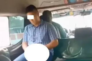 Imagen Captan a sujeto 'tocándose' en transporte público (+Video)