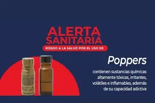 Imagen Cofepris alerta sobre riesgos a la salud por el uso de 'poppers'