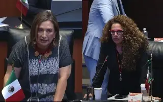 Imagen Senadoras Rocío Abreu y Xóchitl Gálvez se confrontan durante conmemoración de sismos