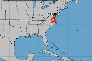 Imagen La tormenta tropical Ophelia toca tierra en Carolina del Norte