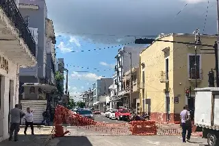 Imagen Cierre vial en centro de Veracruz