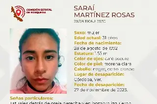 Imagen Joven mujer desaparece en Córdoba, Veracruz 