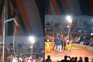 Imagen Acróbata se ahorca frente al público durante función de circo (+video)