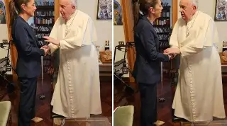 Imagen Claudia Sheinbaum se entrevista con el Papa en Roma 