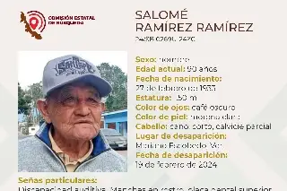 Imagen Hombre de 90 años desaparece en zona centro del estado de Veracruz 